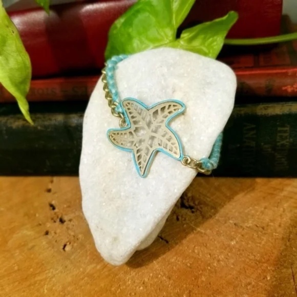 Metal Starfish Link and Corded bracelet - Picture 5 of 9